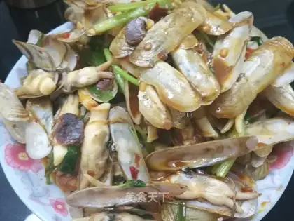 Frying a conch