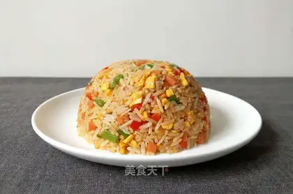 Twin pepper ham and egg fried rice