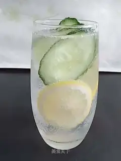 cucumber lemon bubble water