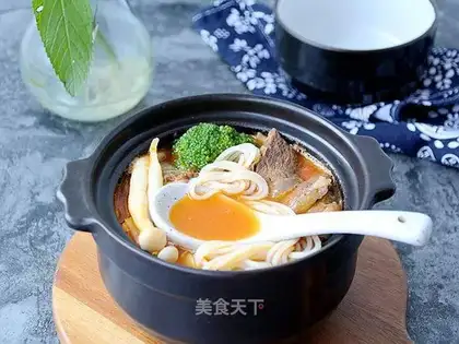 Cheese and beef soup