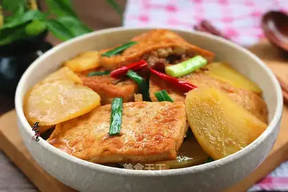 Soybeans, tofu potatoes