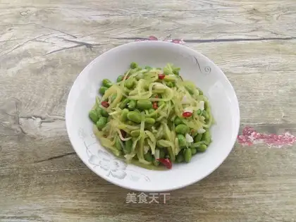 Soybeans with watermelon peels