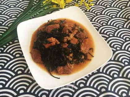 Steaked meat