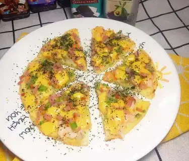 Shrimp bacon pizza