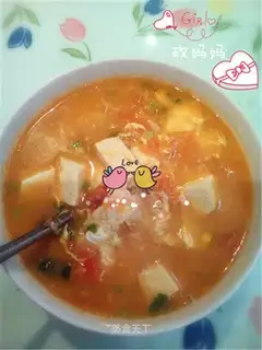 Tomato tofu soup