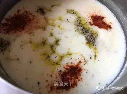 Turkish yogurt mint soup