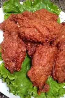 A fried chicken wing