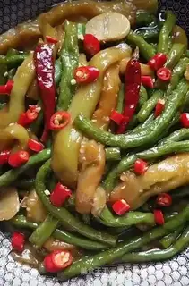 Soybeans and eggplant
