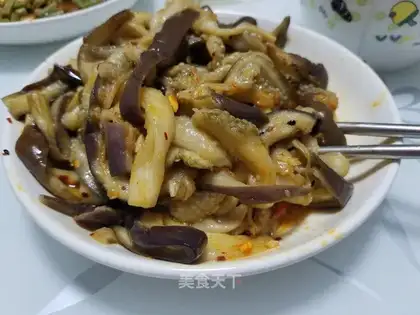 Red oil and eggplant