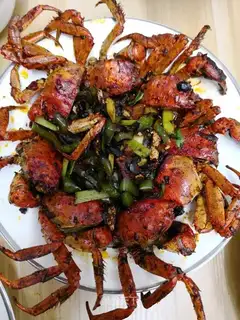 Red burning crabs