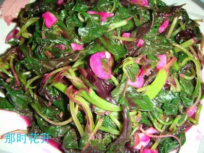 stir-fried red amaranth
