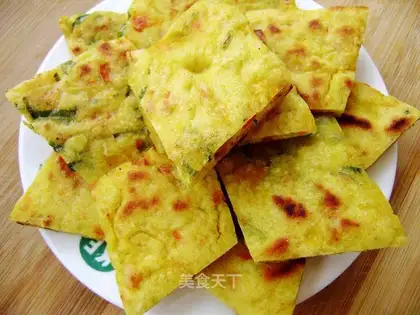 Pumpkin chopped green onion pancake