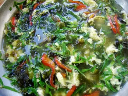 Kelp egg soup