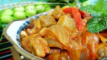 stir-fried beef with Korean kimchi