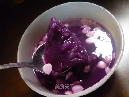 almond and purple potato tea