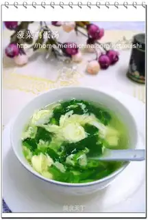 Spinach egg soup
