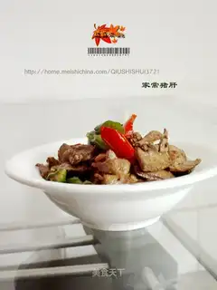 Home-cooked fried pork liver