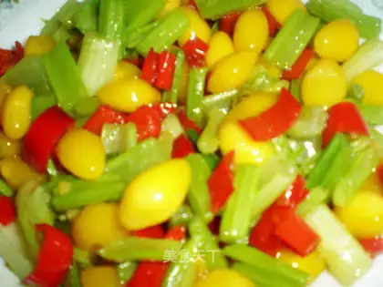stir-fried ginkgo with parsley