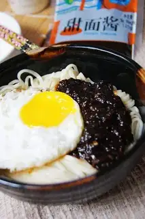 Korean noodles with bean paste