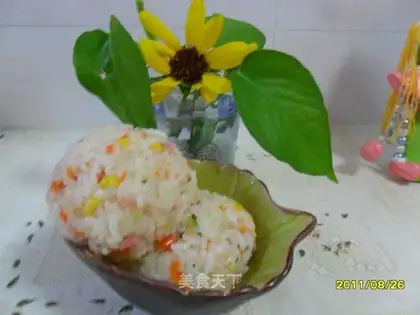 Corn rice balls