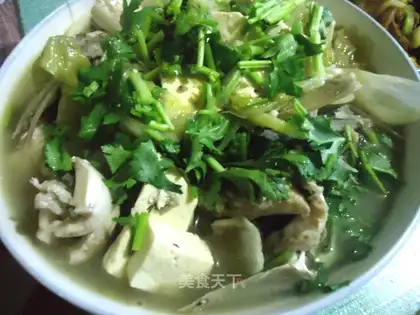 Stewed tofu with grass carp
