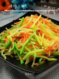 stir-fried three shredded silk