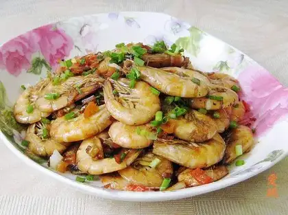 stir-fried shrimp with spicy garlic