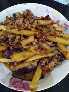 Potato and eggplant
