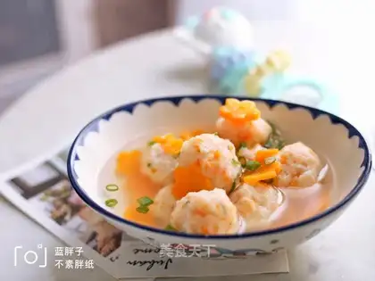 Carrot cod shrimp balls