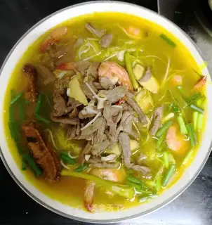Beef shrimp noodles