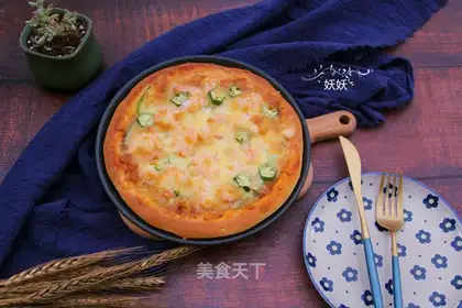 Shrimp-dry pizza