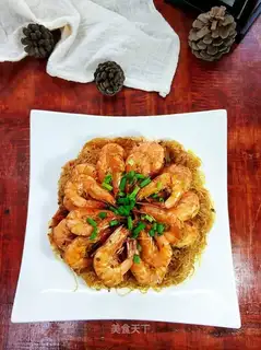 Spicy fan shrimp