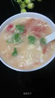 Tomato egg oak soup