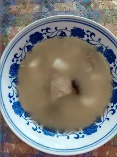 Pork mushroom chop soup