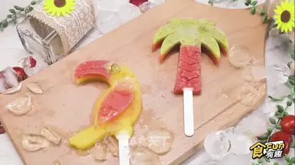 Summer fruit popsicle ice