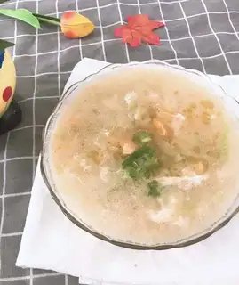 Salted egg curd soup