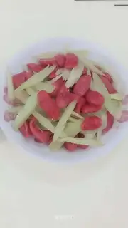 Celery and ham sausage