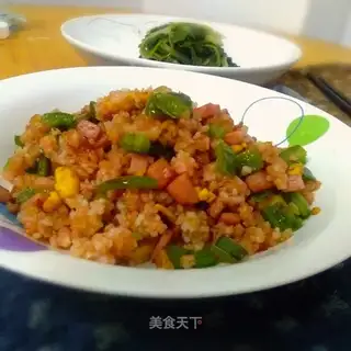 Ham pepper egg fried rice