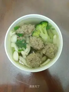 Fresh cowball soup