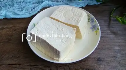 Homemade white tofu