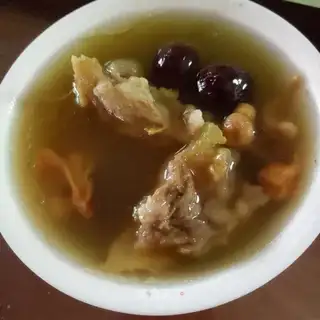 Porridge and pork soup