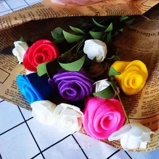 Rolling candy roses