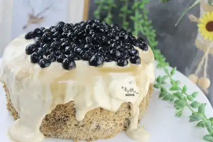 Black sugar pearl sauce