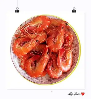 White burning shrimp