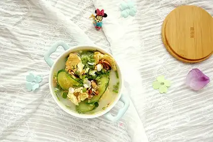 A pickle egg soup