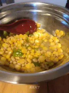 Organic mushroom sauce pine corn