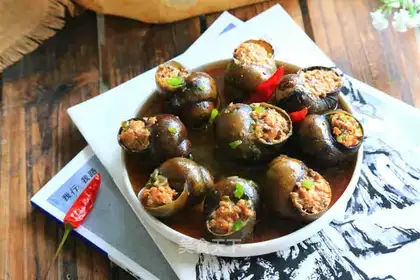 The snails open
