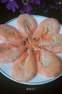 A boiled shrimp
