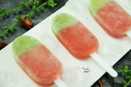 Homemade guacamole popsicle
