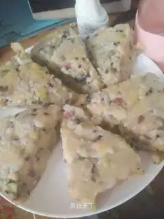 Corn bean rice cake